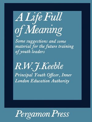 cover image of A Life Full of Meaning